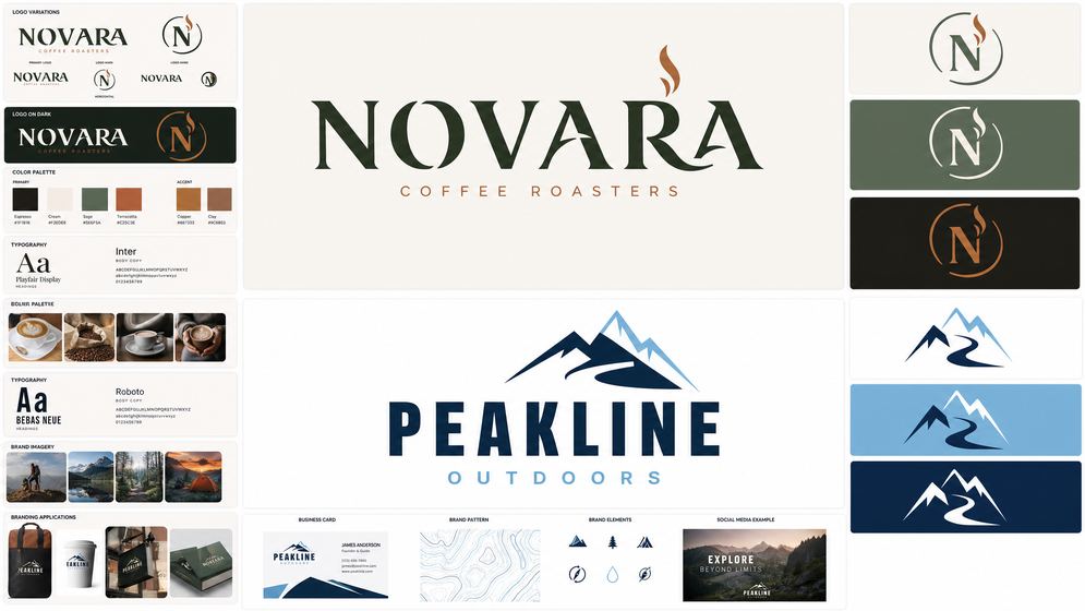 Novara and Peakline brands style sheet — made with White Line