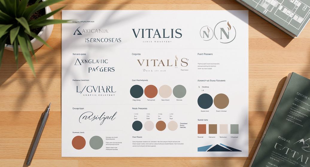 Vitalis wellness brand style sheet — made with White Line