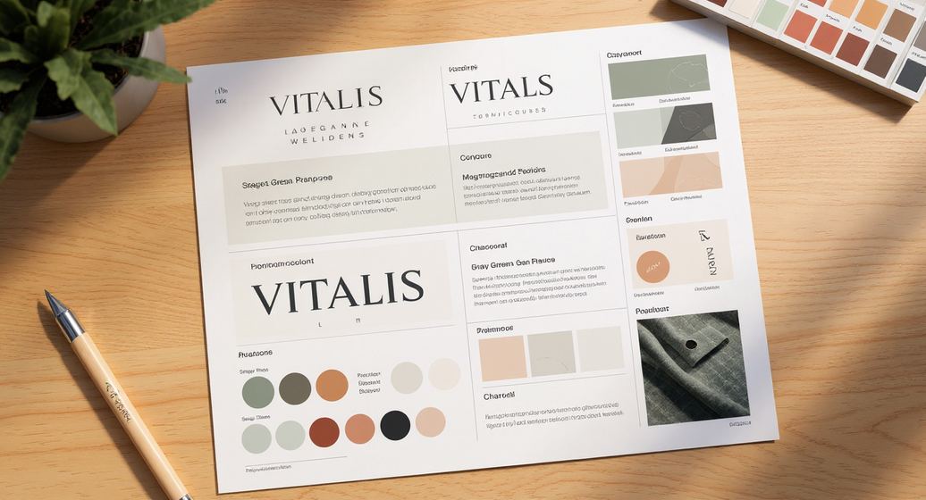 Vitalis brand sheet style sheet — made with White Line